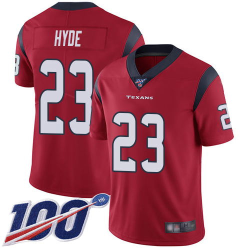 Houston Texans Limited Red Men Carlos Hyde Alternate Jersey NFL Football 23 100th Season Vapor Untouchable